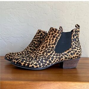 Vince Camuto Leopard Print Ankle Boots NWOT